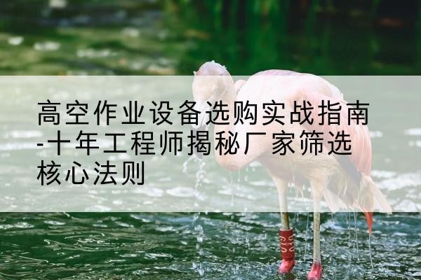 遂昌剪叉式升降机厂家-高空作业设备选购实战指南-十年工程师揭秘厂家筛选核心法则