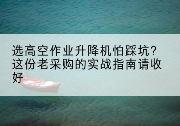 遂昌高空作业升降机厂家推荐-选高空作业升降机怕踩坑？这份老采购的实战指南请收好